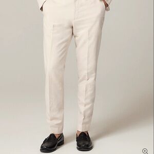 Ludlow Slim-fit suit pant in Irish cotton-linen blend